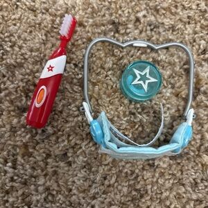 American Girl Red and Blue Dentist Set